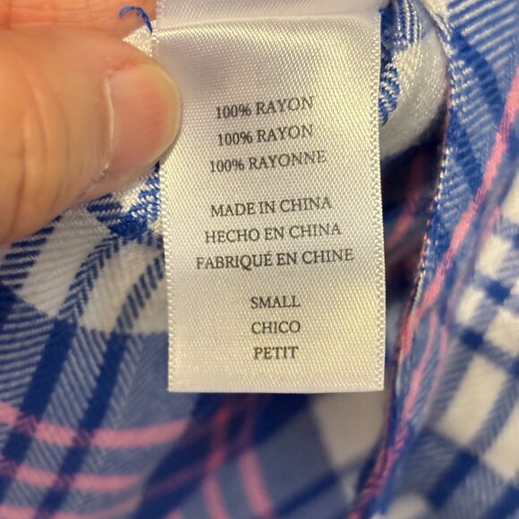 Rails Hunter White Candy Azure Plaid Long Sleeve Button Down Shirt - Picture 12 of 13